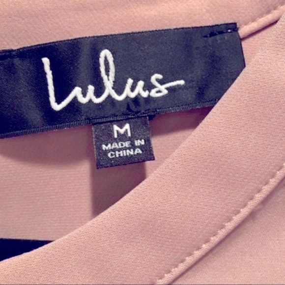 Lulu’s Blush Pink Dress with Lace Sleeves - Picture 7 of 10